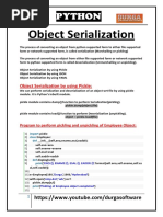 Object Serialization With Pickle, JSON and YAML PDF