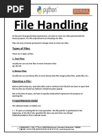 File Handling: Types of Files