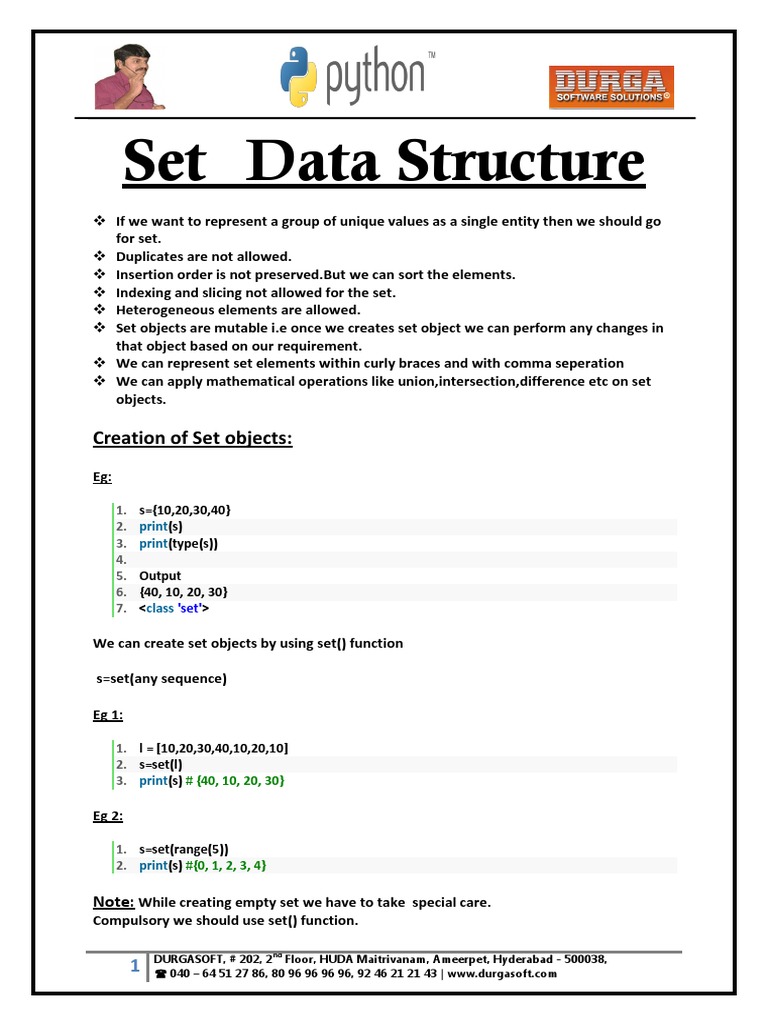 Set Data Structure PDF | PDF | Function (Mathematics) | Mathematical ...