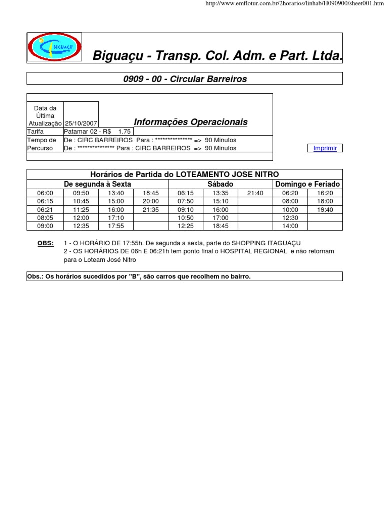 horario de ônibus - sao jose sc