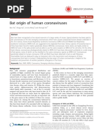 Bat Origin of Human Coronaviruses