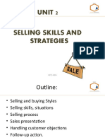 Unit 2 Selling Skills and Strategies: Mite-Mba