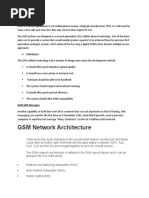 GSM Network Architecture