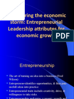 Weathering The Economic Storm: Entrepreneurial Leadership Attributes For Economic Growth
