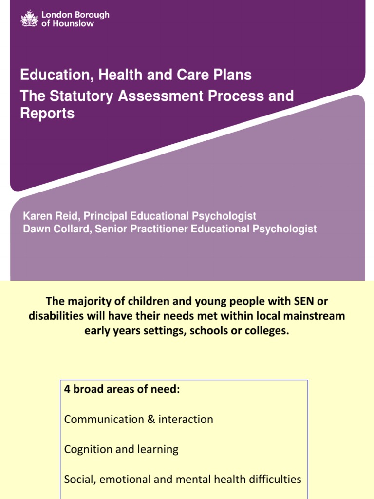Education, Health and Care Plans The Statutory Assessment Process and ...
