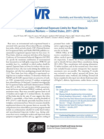 Evaluation of Occupational Exposure Limits For Heat Stress in Outdoor Workers - United States, 2011-2016