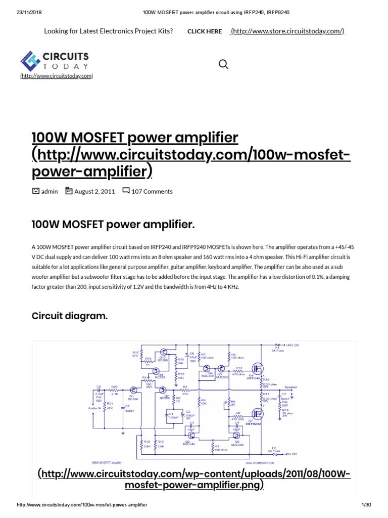 100watt Mosfet Amplifier Mosfet Amplifier Mosfet Amplifier, 52% OFF