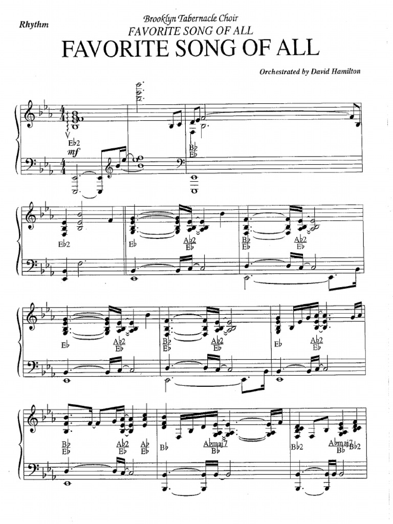 Brooklyn Tabernacle Choir Favorite Song of All Rythm PDF PDF