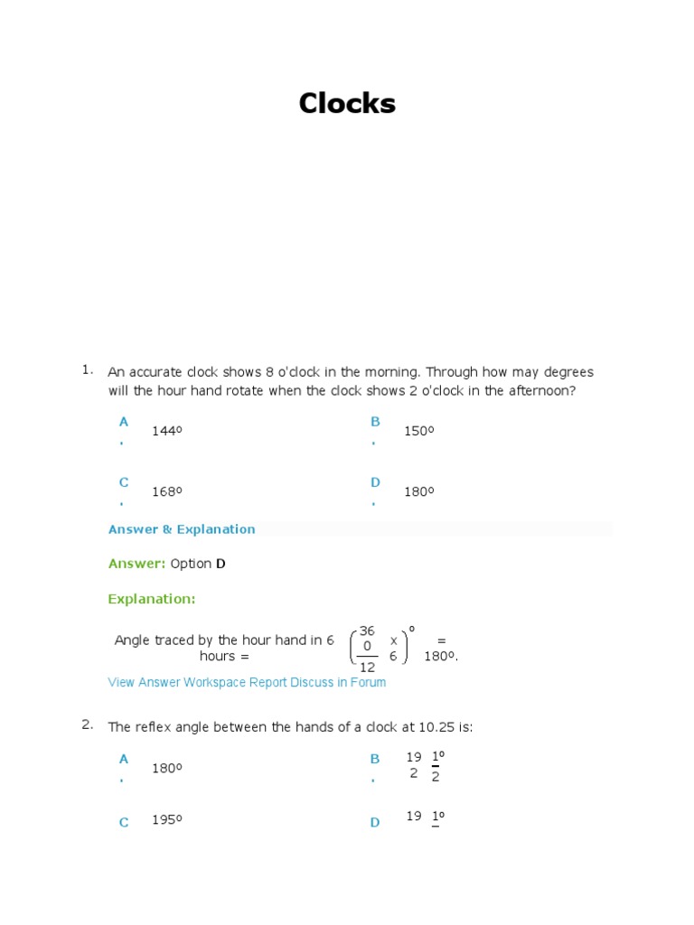 Clocks Problem Solutions PDF Spacetime Horology