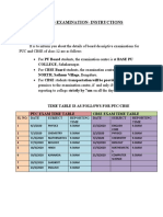 Board Examination-Instructions: Respected Parent