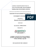 A Study On Inventory Management in Medhansh Industries Limited