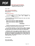 Sample Notice of Dishonor | PDF | Finance & Money Management