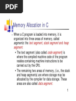 Memory Allocation in C: Segments Segments