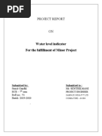 Project Report: Water Level Indicator For The Fulfillment of Minor Project