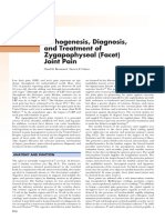 Pathogenesis, Diagnosis, and Treatment of Zygapophyseal (Facet) Joint Pain