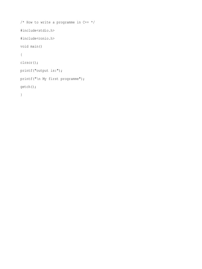 C++ Programme | PDF
