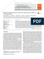 Explosion Energy Transmission Under Side Initiation and Its Effect On Rock Fragmentation