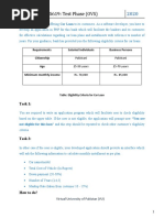 CS619: Test Phase (OVS) : Requirements Salaried Individuals Business Persons Citizenship Age Minimum Monthly Income