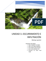 Unidad 3.-Escurrimiento e Infiltracion