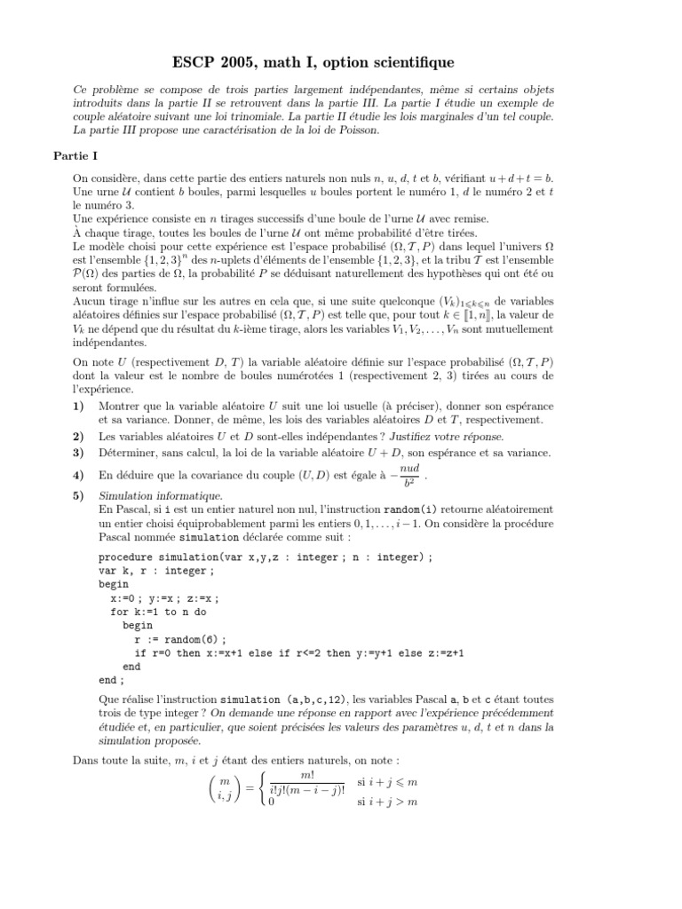 ESCP-EAP 2005 Concours | PDF