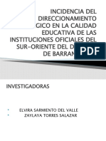 cia Del Direccionamiento Estrategico en La Calidad Educativa