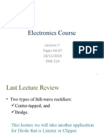 Electronics Course Lecture on Diode Limiters and Clippers