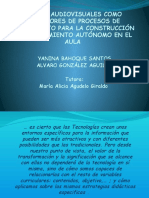 MEDIOS AUDIOVISUALES COMO MEDIADORES DE PROCESOS DE PENSAMIENTO PARA LA CONSTRUCCIÓN DE CONOCIMIENTO AUTÓNOMO EN EL AULA