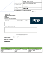 Formato SOLICITUD DE MODIFICACIÓN DE INFORMACIÓN DOCUMENTADA