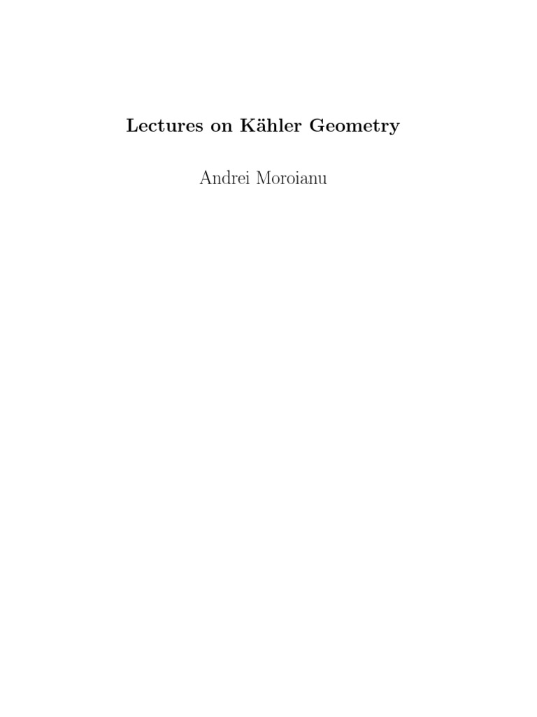 Kahler Geometry Download Free PDF Differentiable Manifold