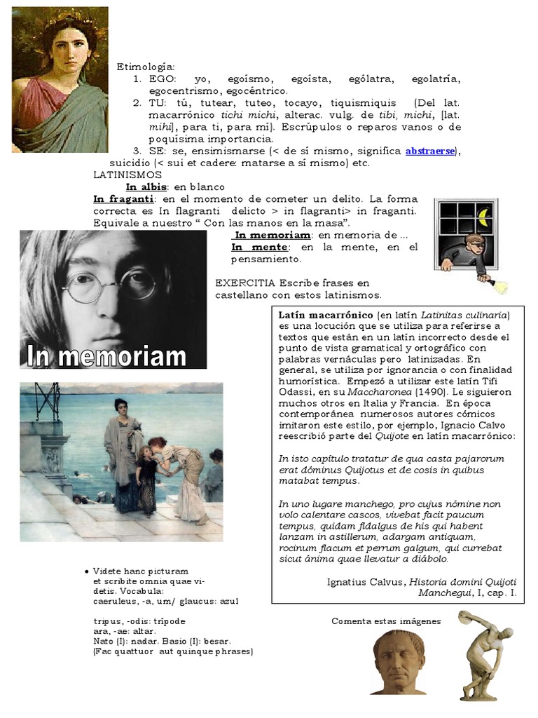 Etimología del Latín Macarrónico | PDF | Lingüística | Caligrafía ...