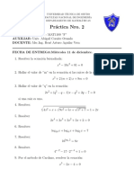 Algebra 2 Practica