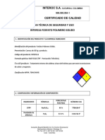 Hoja de Seguridad y Uso - (Fosfato Polímero Sólido)