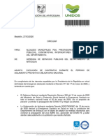 CIRCULAR RADICADO 202003010065 EJECUCIÓN DE CONTRATOS DURANTE EL PERÍODO DE AISLAMIENTO PREVENTIVO OBLIGATORIO NACIONAL (1)