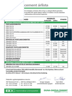 DDC Cement Arlista Zsakos Es Omlesztett 2019