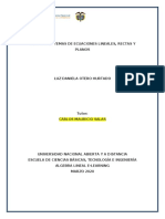 Tarea 2 - Sistemas de Ecuaciones Lineales, Rectas y Planos