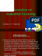 Rajesh Gomra PPT On Industrial Licencing