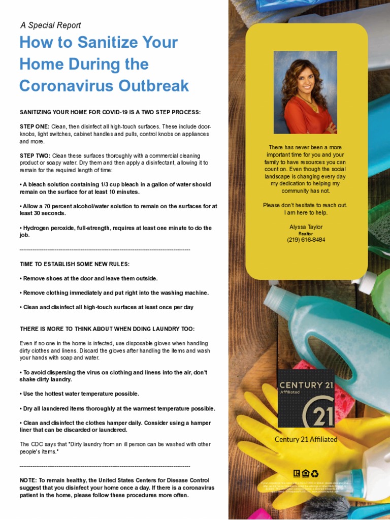 How To Sanitize Your Home During The Coronavirus Outbreak A Special