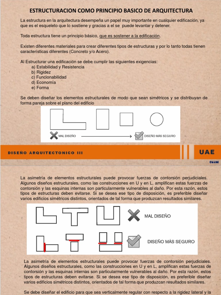 Presentacion Diseño Iii Estructuracion De Edificios Pdf Bóveda