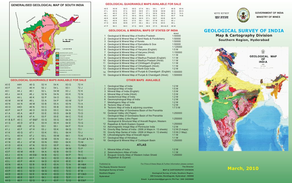 Geological Maps of India Overview | PDF | Geomatics | Geography
