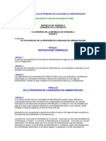 Ley de Ejercicio de la Profesion de Licenciado en Administracion -Gaceta Oficial N3004 de fecha 26 de agosto de 1982.pdf