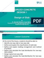 Reinforced Concrete Design 1 Design of Slab