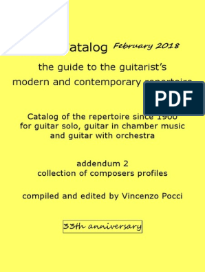 Pocci Catalog 33th February 2018 Composers Profiles PDF, PDF, Classical  Music