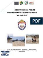 Plan de Contingencia Lluvias e Inundaciones 2015