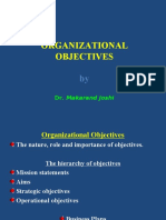 Organizational Objectives: Dr. Makarand Joshi