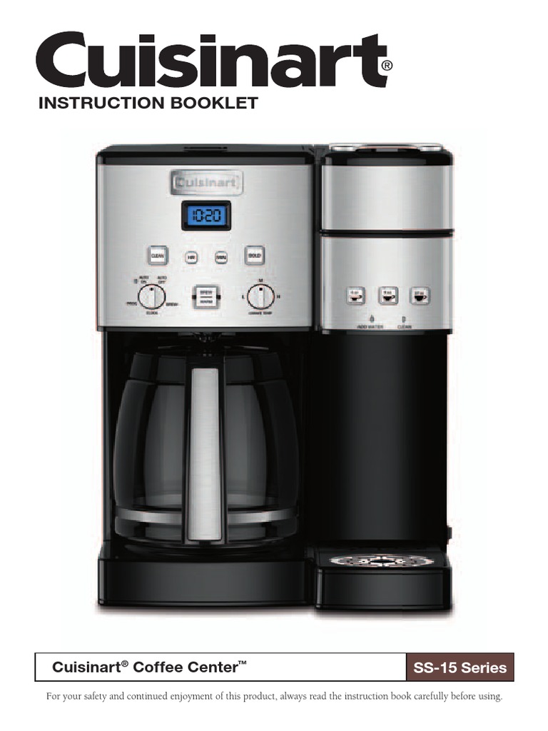 Cuisinart Coffee Maker Manual ss15 PDF PDF Dishwasher Coffee