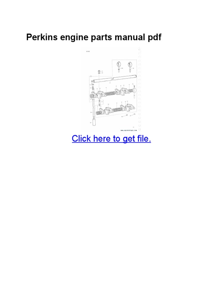 Perkins Engine Parts Manual PDF PDF Engines Diesel Engine