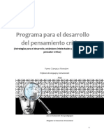 Programa de Desarrollo Del Pensamiento Crítico