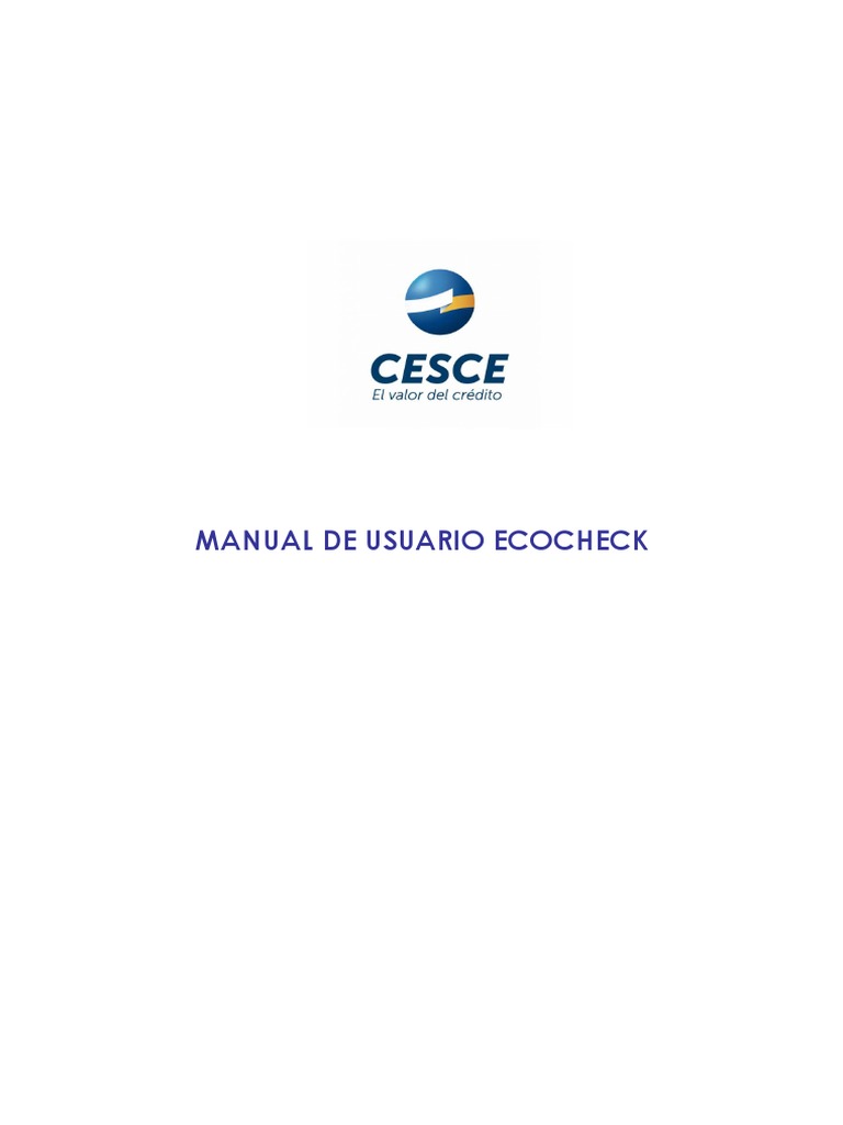 Manual de Usuario Ecocheck 2015 | PDF | Cuestionario | Contraseña