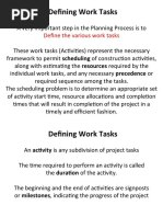 Defining Work Tasks