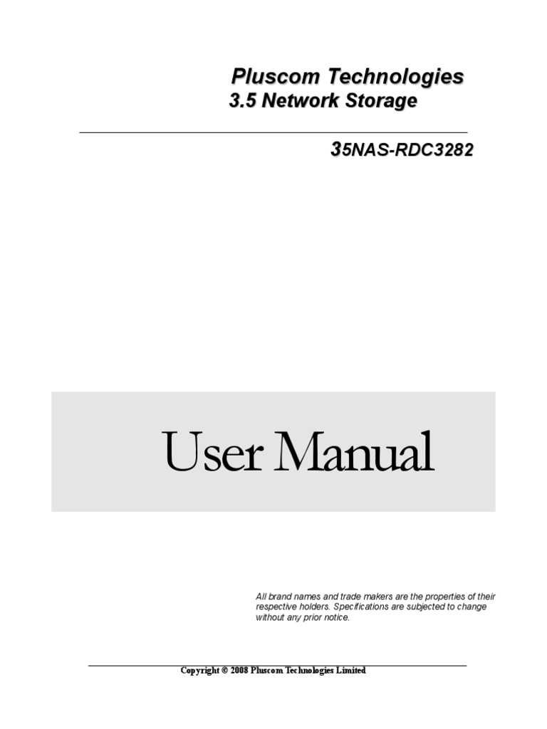 35 Nas User Guide Pluscom | PDF | Ip Address | File Transfer Protocol